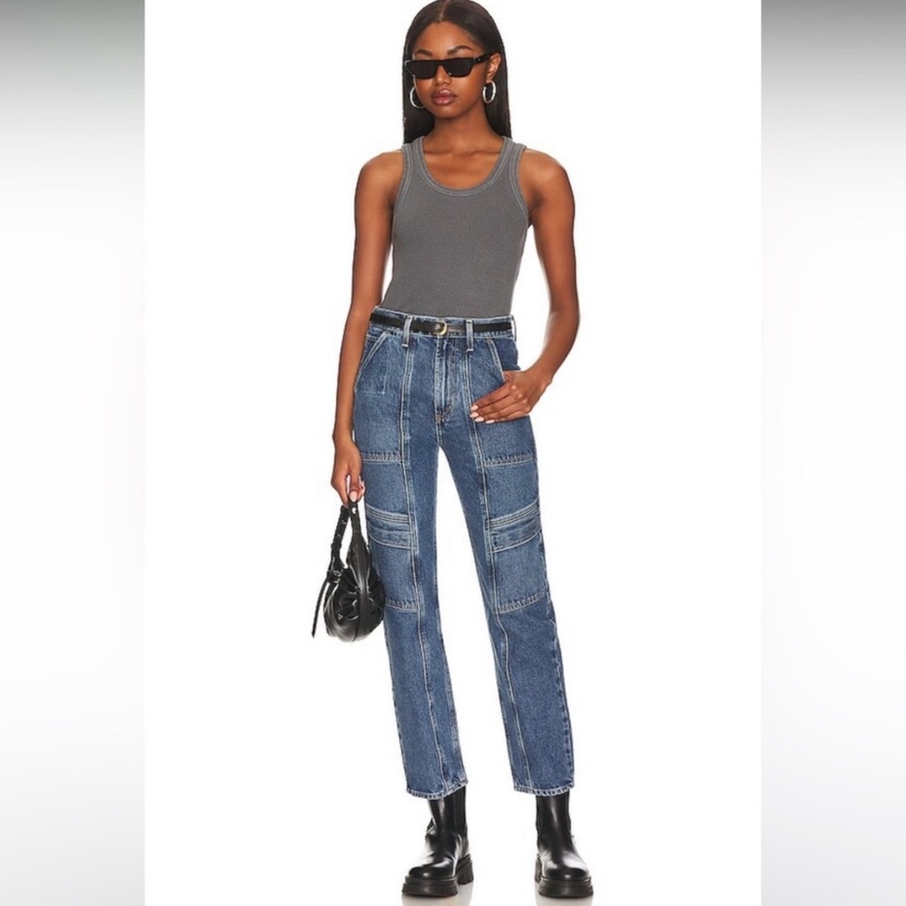 Agolde Cooper Cargo Organic Cotton High Rise Jeans in Regulation‎ Size 28